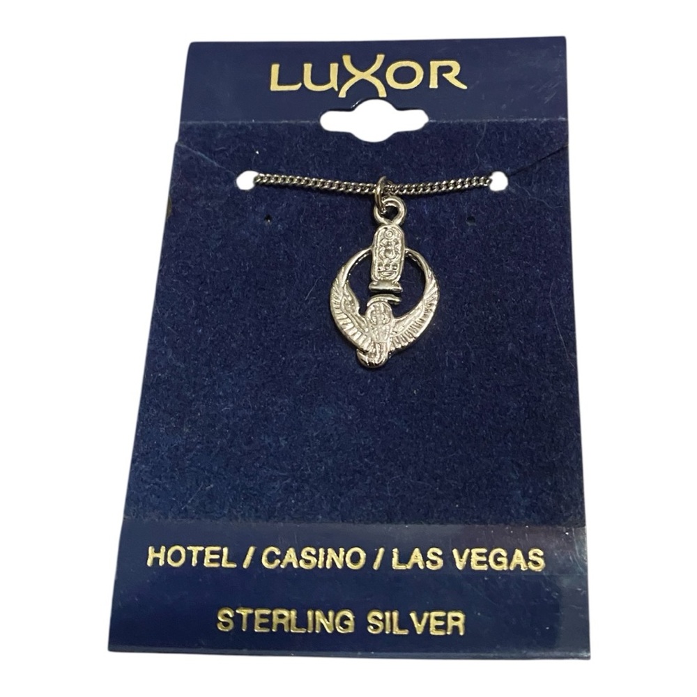 Luxor Las Vegas Silver Isis Necklace NIB…